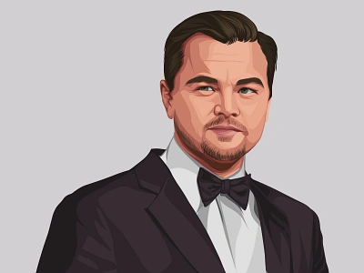 Leonardo Dicaprio Vector Illustration actor design hollywood illustration letsvectorize photo to vector vector vectorart vectorise