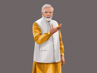 Narendra Modi Vector Illustration design illustration indian letsvectorize photo to vector politician vector vectorart vectorise