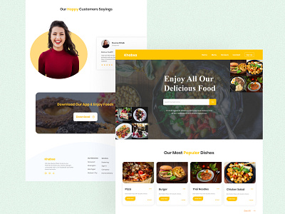 Food Web Landing Page clean design colorful design design ecommerce food food delivary landing page food order homepage jannat uiux landing page online shop restaurant restaurant web top 2021 trending uidesign uiux web design webpage website