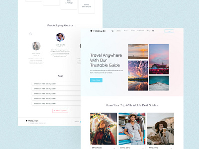 Travel Guide Landing Page illustration jannat uiux landing page landingpage system travel agency travel app travel guide travel website trending typography ui ui design uiux ux web web design website website design webui