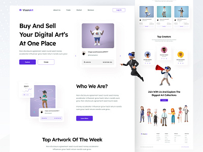 NFT Marketplace animation art blur crypto cryptoart cryptocurrency design header isometric marketplace motion nft nfts painting token ui uidesign uiux ux website