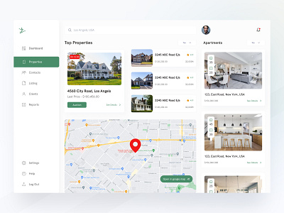 Property Marketplace Dashboard apartment buy clean dashboard design home jannat uiux map property management property marketplace property owner real estate real estate agency rent sell ui uiux ux web web app