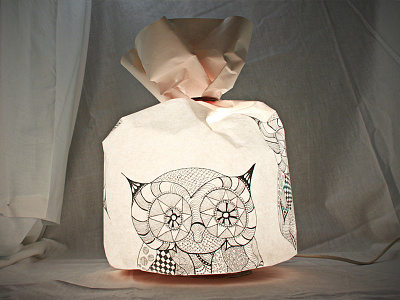 Owl Lamp owl paper lamp product design