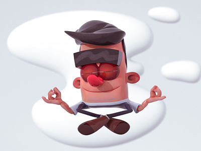 Maxon Guy – Meditation 3d character 3d illustration ceramics character characterdesign cinema4d illustration meditation mental health redshift3d