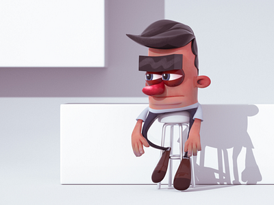 Maxon Guy – Friday night at the bar 3d 3d character 3d illustration animation bar ceramics character character design cinema4d hamburg illustration maxon rendering rigging
