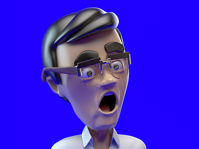 Jonas is super surprised 3d 3d animation 3d character 3d illustration cgi character cinema4d emotion maxon motion graphics octane redshift render