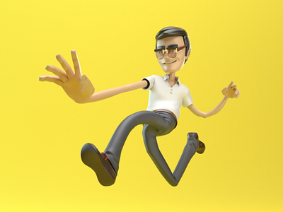 Jonas – the action man 3d 3d character cartoon character character art character design cinema4d comic illustration redshift3d rigging stylized character
