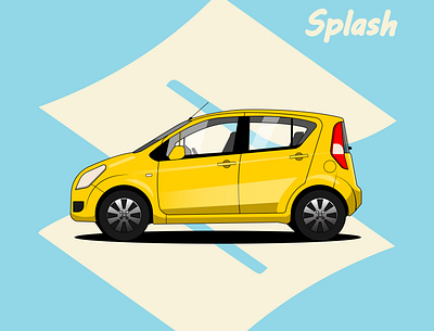 Suzuki Splash car car family car mini car vector design illustration ride suzuki suzuki splash vector vehicle vehicle design vehicle wrap vehicles