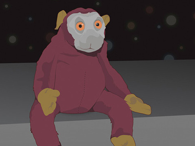 Stuffed Monkey illustration vector