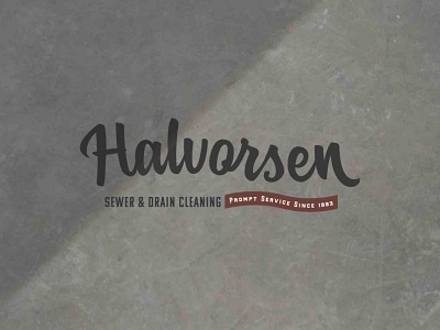 Halvorsen Sewer & Drain Cleaning Primary Logo brand design brand identity branding branding design design logo logodesign