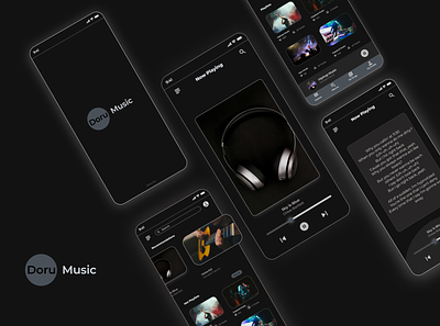 Doru Music: Music Streaming. Platform graphic design ui
