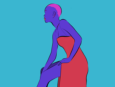 Woman of color color design freelance illustration woman