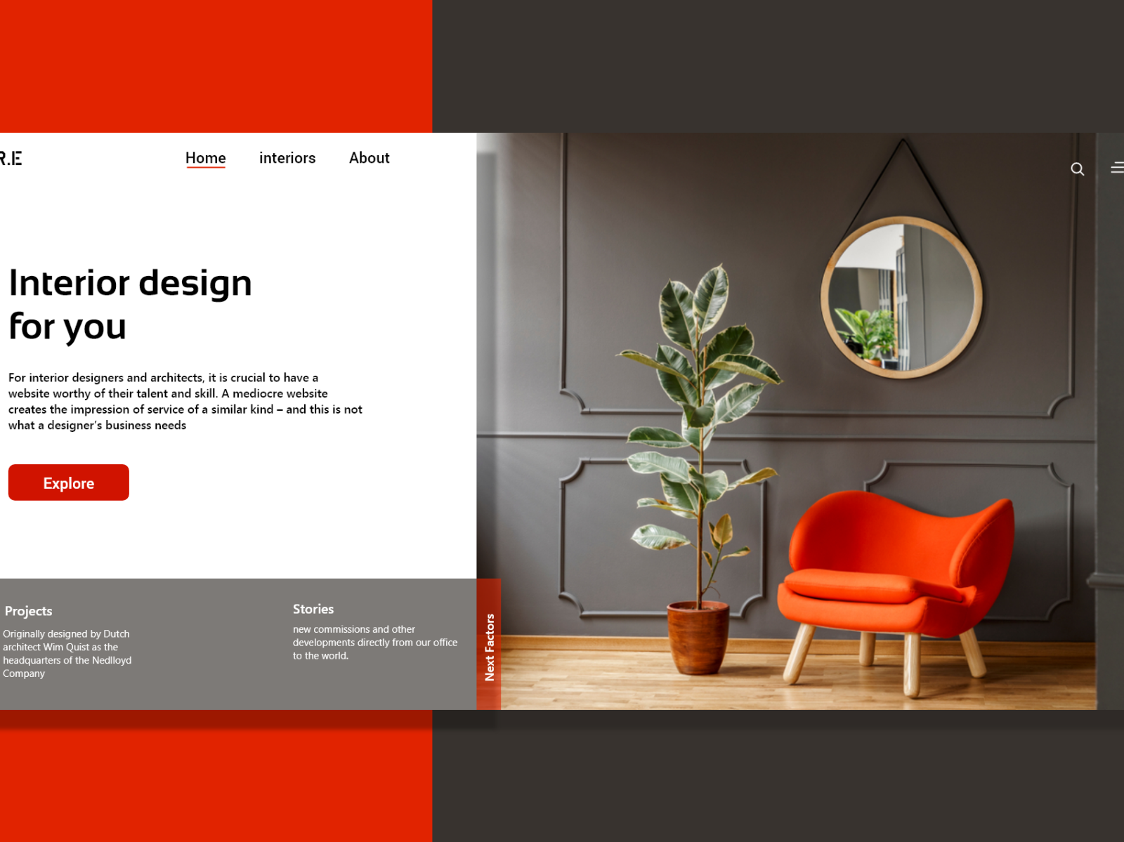 interior design web by Rahma on Dribbble