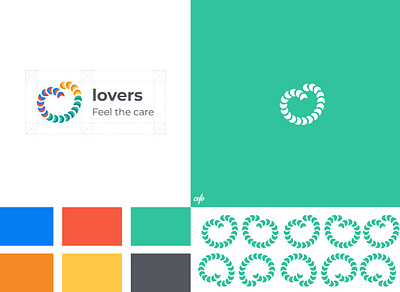 lovers clinic - logo app branding colors design flat icon illustrator logo minimal vector
