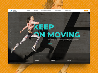 Fitness Australia Landing Page app branding design ui web website