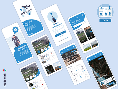 GoTo : Trip Manager App design mobile mobile design tourist travel travel app trip ui ux