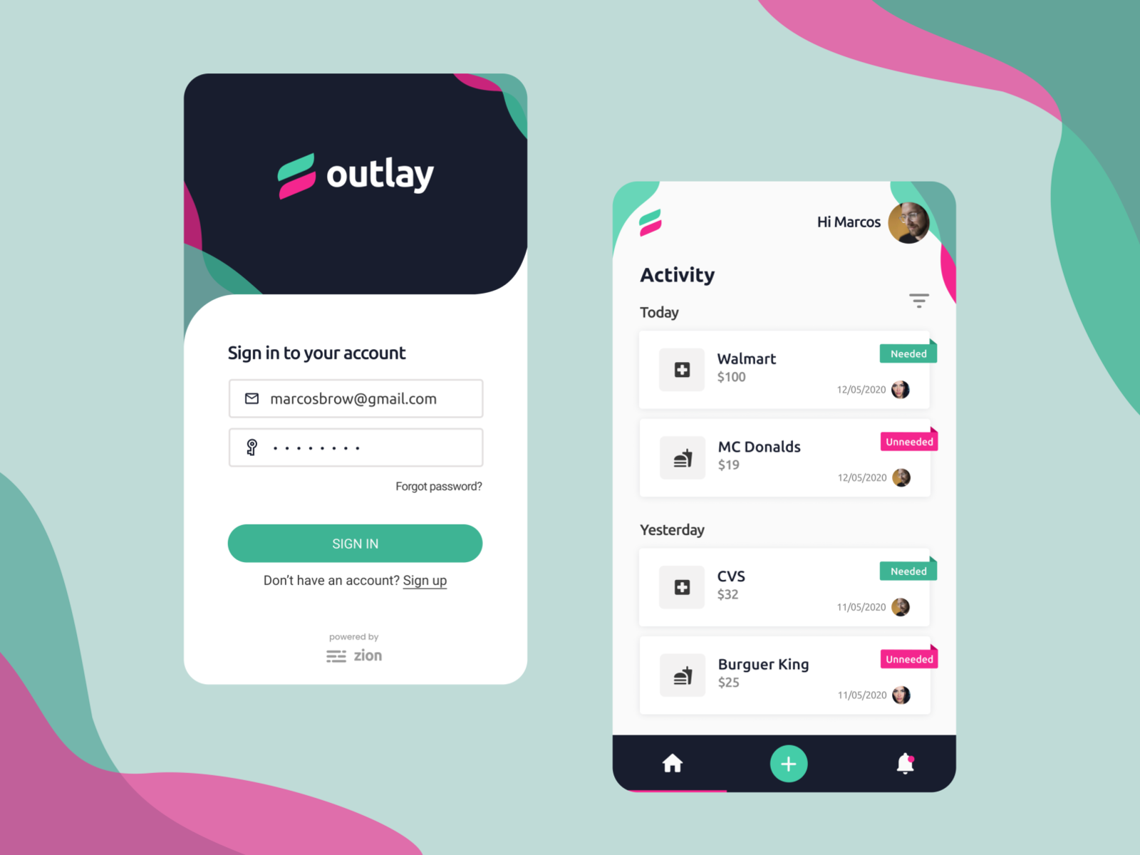 Outlay by Rebecca Gonzalez 👋 on Dribbble