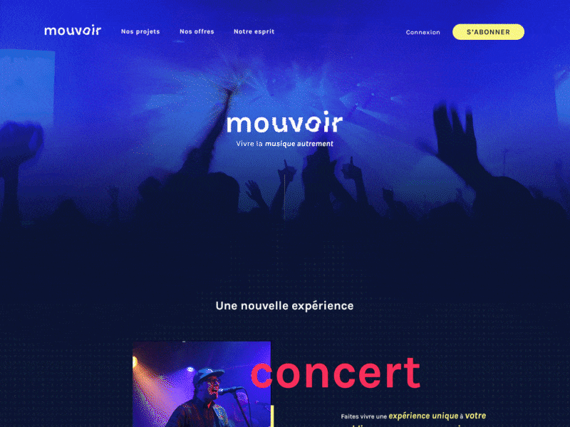 Mouvoir's website branding webdesign