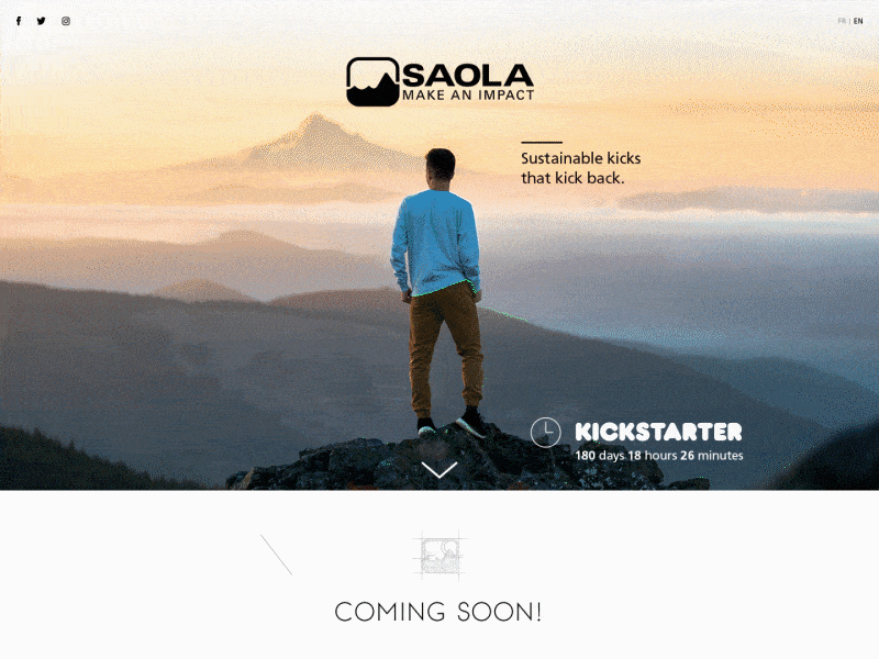 Saola's landing page branding webdesign