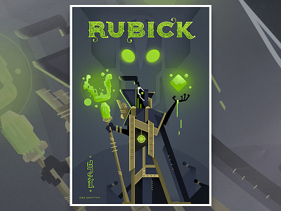 Rubick Poster (Dota 2) aganim design dota 2 flat illustration magic poster print texture vector