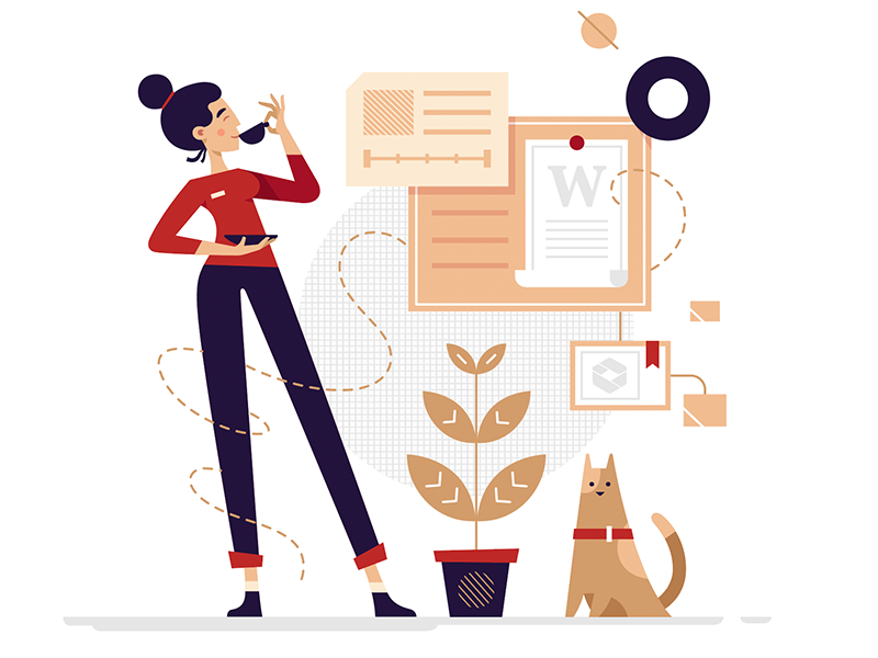 Automatization finance education art cat ui character illustration fireart studio fireart