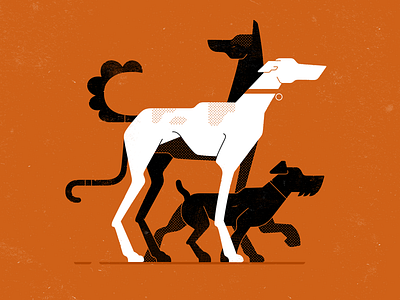 Dogs dog gartman illustration minimalizm nature pet texture vector