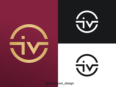 iV branding business company design graphicdesign logo logos monogram monogram logo monoline