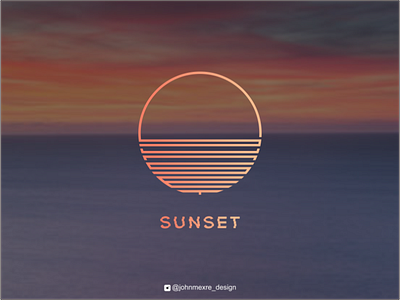 SUNSET artwork branding business company design graphicdesign logo logos monogram monogram logo