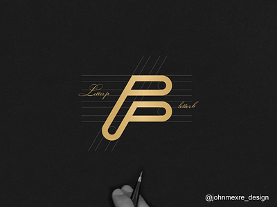 PB artwork branding business company graphicdesign logo logos monogram monogram logo monoline