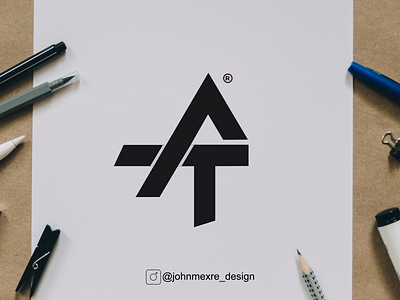 AT artwork branding business company design graphicdesign logo logos monogram monogram logo