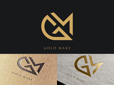 GM, GOLD MAKE branding business company design graphicdesign illustration logo logos monogram monogram logo