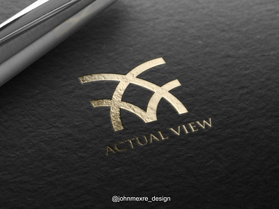 AV, ACTUAL VIEW artwork branding company creative graphicdesign illustration logo logos monogram monogram logo