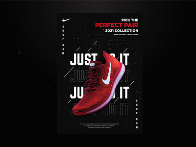 Poster Design (Nike Concept) advetisment banner design brand design brand identity branding creative design design graphic design illustration logo logo design nike poster design ui