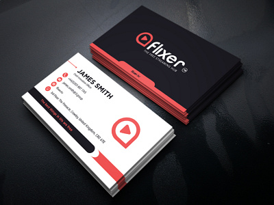 Flixer brand identity branding business card design corporate business card graphic design logo design