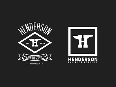 Henderson Farrier Service anvil brown farrier flat h icon iconic logo simple square vector western