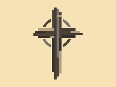 Wooden Cross cross flat illustration simple vector wood wooden cross