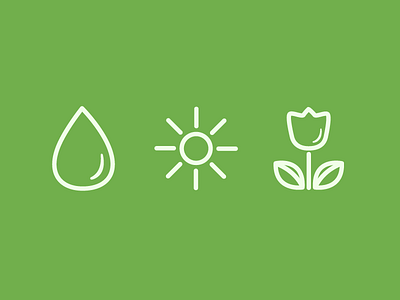 Outdoor Icons drop plant green icon icons outdoor plant simple sun thin water web icons