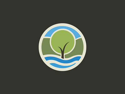 River Of Life Logo WIP flat icon illustration logo plant river round simple tree water