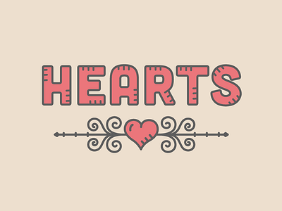 Hearts drawn heart hearts illustration line simple swirls type typography vintage