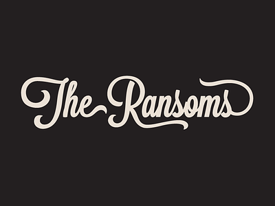 The Ransoms - WIP embellished hand illustration script swirls type typography wip