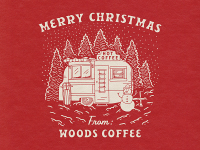 Merry Christmas - Woods Coffee branding christmas coffee holiday merch packaging woods coffee
