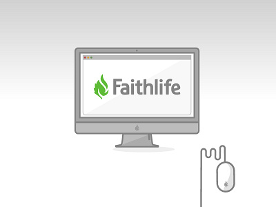 Faithlife Computer browser computer faithlife illustration line art monitor monowight mouse shadow simple