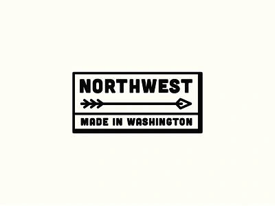 Northwest Patch arrow badge bellingham illustration line art northwest patch pnw simple vintage washington