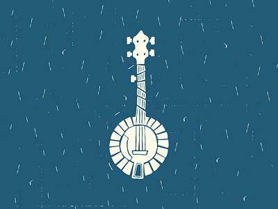 Banjo - WIP badge banjo guitar hand drawn icon illustration logo music texture vintage