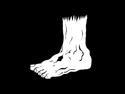 Foot black and white foot hand drawn icon illustrated illustration rough texture texture press