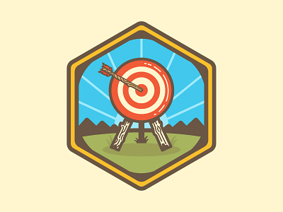 Target Badge - Rejected badge icon illustration line art logo monoweight mountains rejected target wip