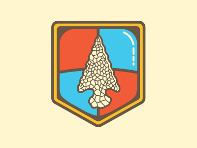 Arrowhead Badge arrowhead badge camping color fun icon illustration indian line art monoweight native