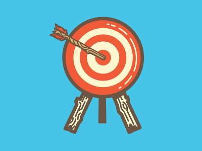 Bulls Eye - Sports Icon arrow art fun icon illustration line art monoweight simple target vector