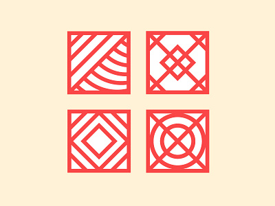 Lineicons badge box icon icons illustration line art logo mark monoweight red simple