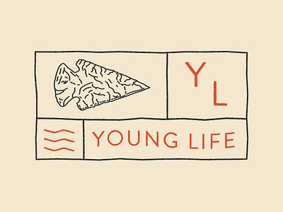 Younglife Arrowhead apparel arrowhead illustration line art simple tshirt vintage young life